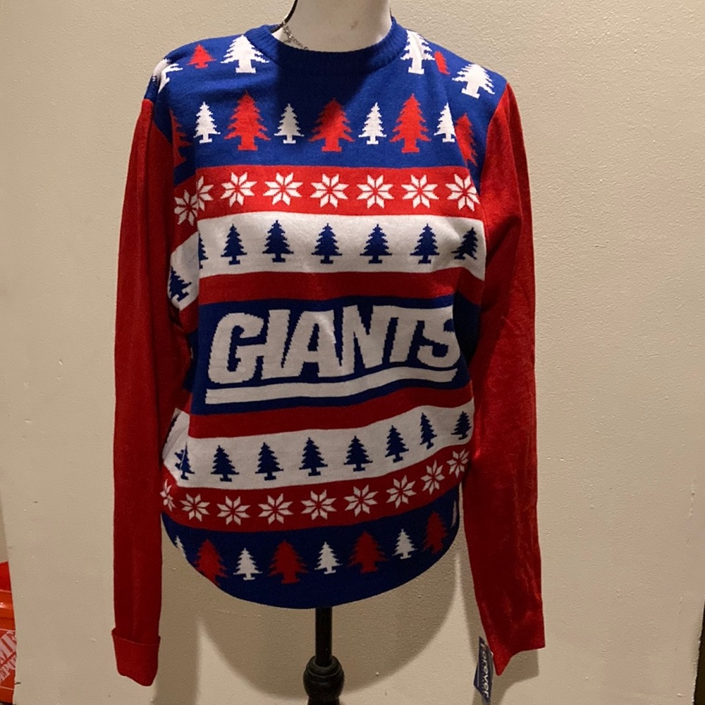 Team Apparel Red and Blue Crewneck Sweater